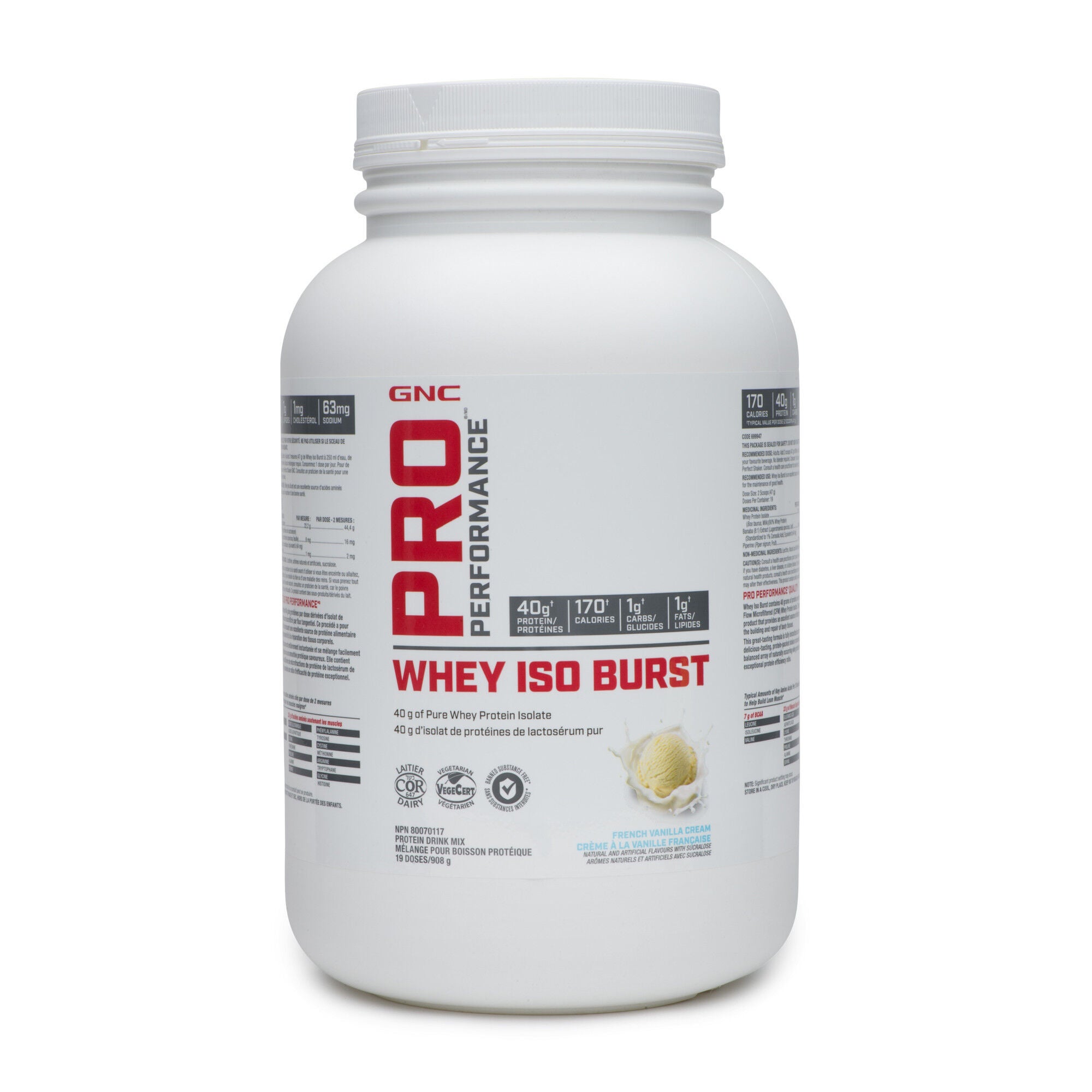 Whey Iso Burst Cr&egrave;me vanille fran&ccedil;aise | GNC